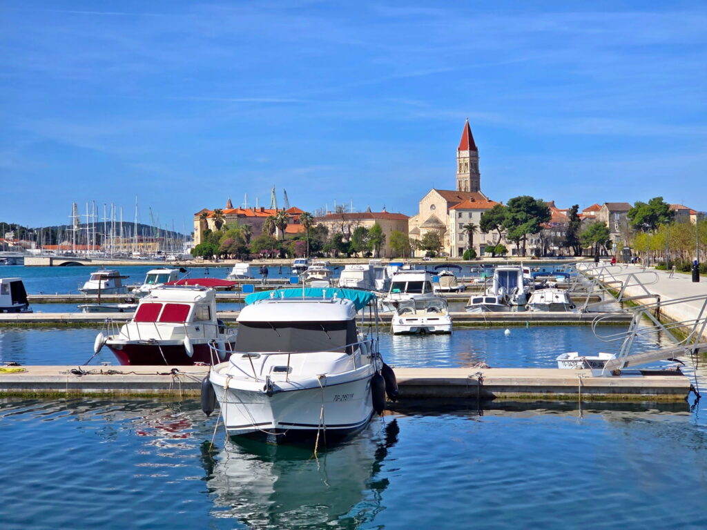 Marina and historic center of Trogir, Croatia