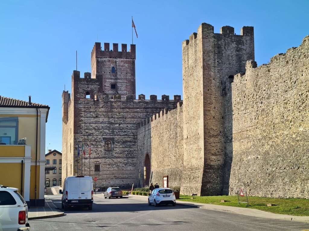 Entrance towers of Castello Inferiore in Marostica, Italy