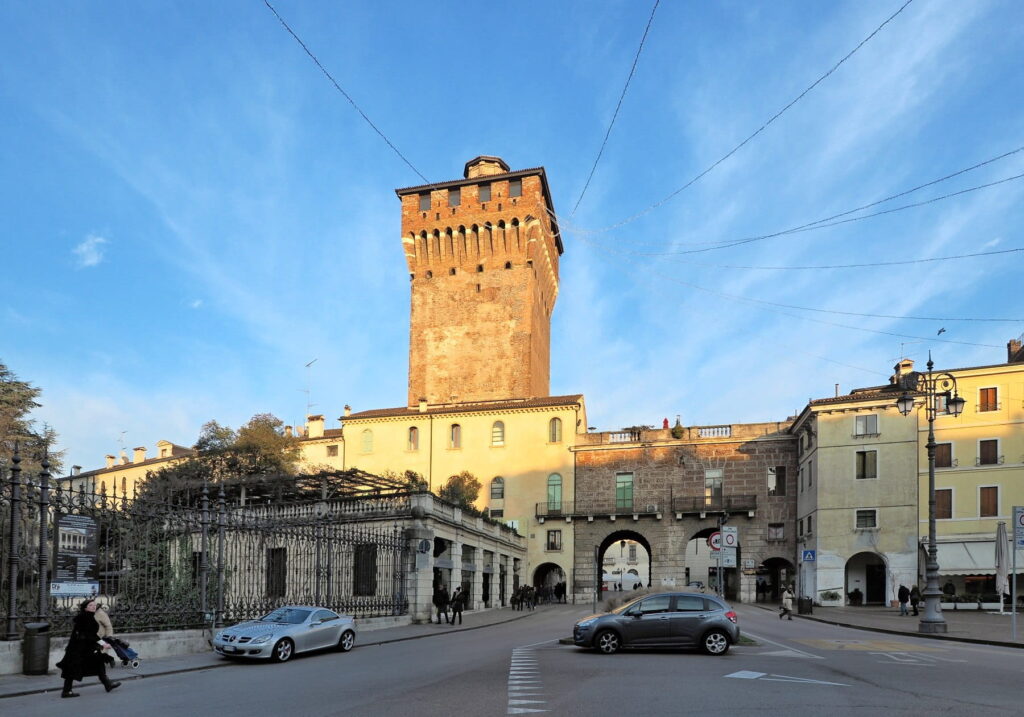Torre Castello medieval tower near the historic center of Vicenza, Italy