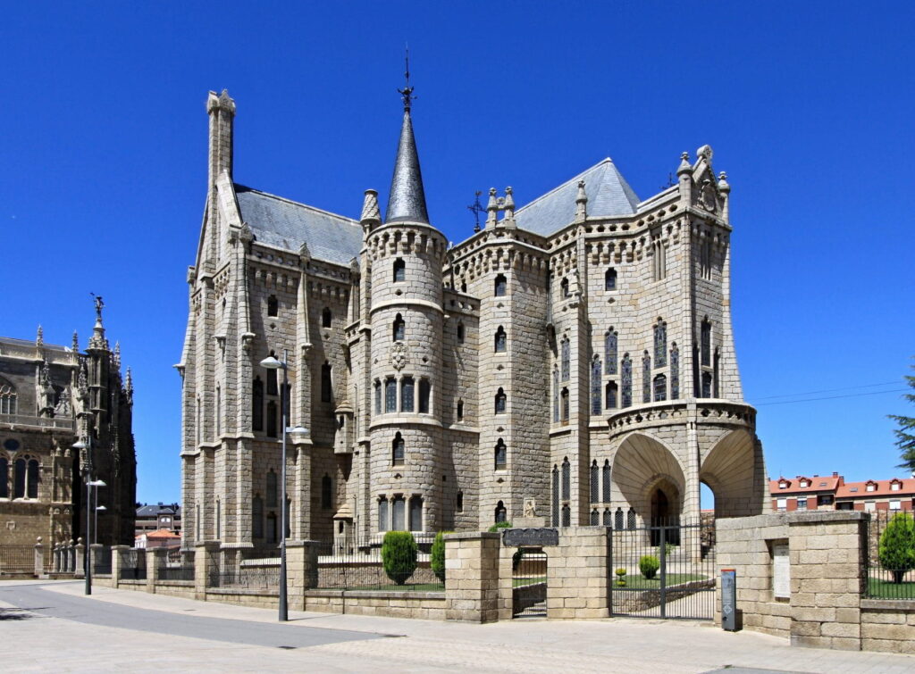 Neo-Gothic Episcopal Palace designed by Gaudí in Astorga, Spain.