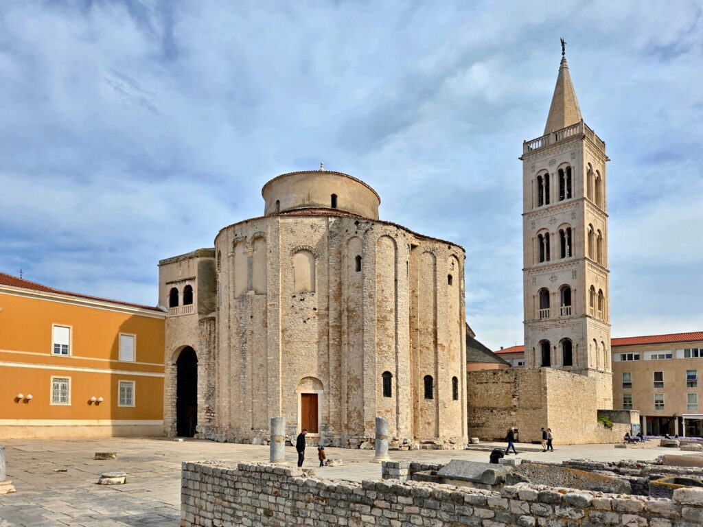 Church of St. Donatus and bell tower in Zadar historic center, Croatia